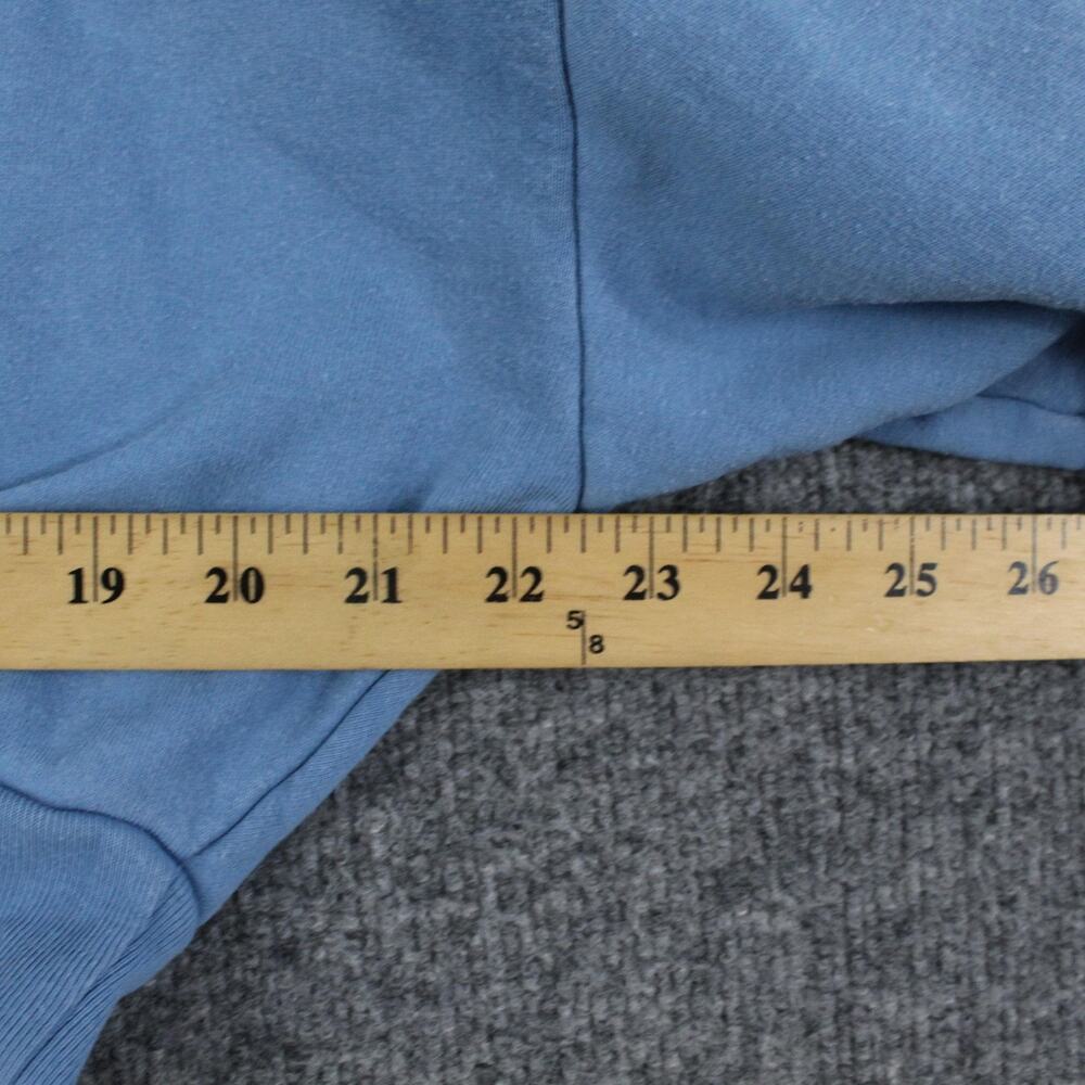 Reformation Sweatshirt Small Hunter Cropped Blue Fleece Crewneck Pullover Casual - Picture 14 of 15